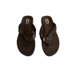 Okabashi Womans Brown Flip Flop Sandal Size Medium